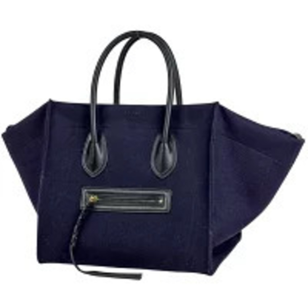 Celine Square Luggage Phantom Tote Handbag Purple Black